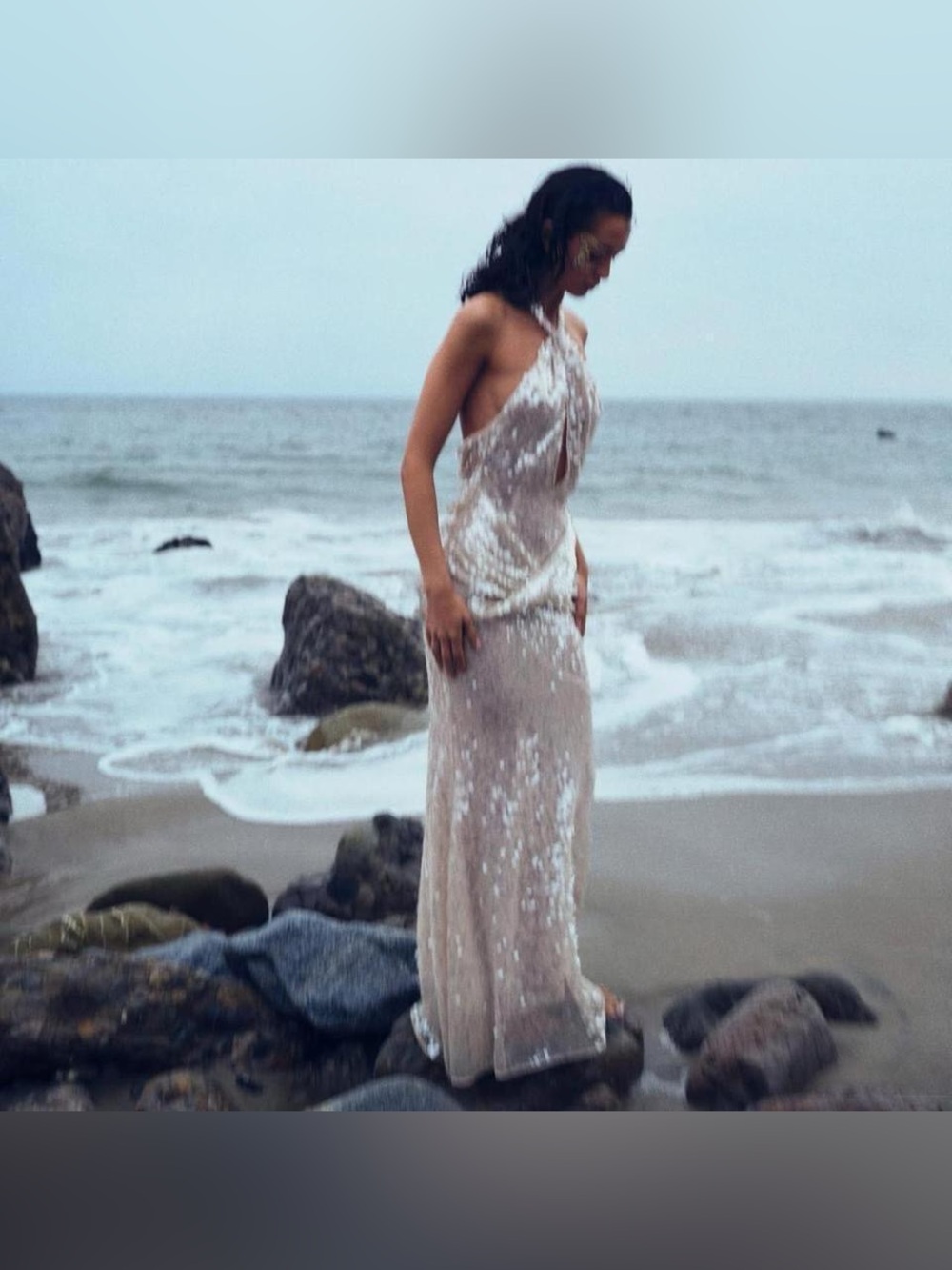 For Love & Lemons SYDNEY SEQUIN MAXI DRESS Size small NWT - Picture 3 of 13